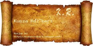 Kusza Róbert névjegykártya