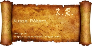 Kusza Róbert névjegykártya