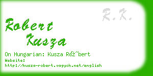 robert kusza business card
